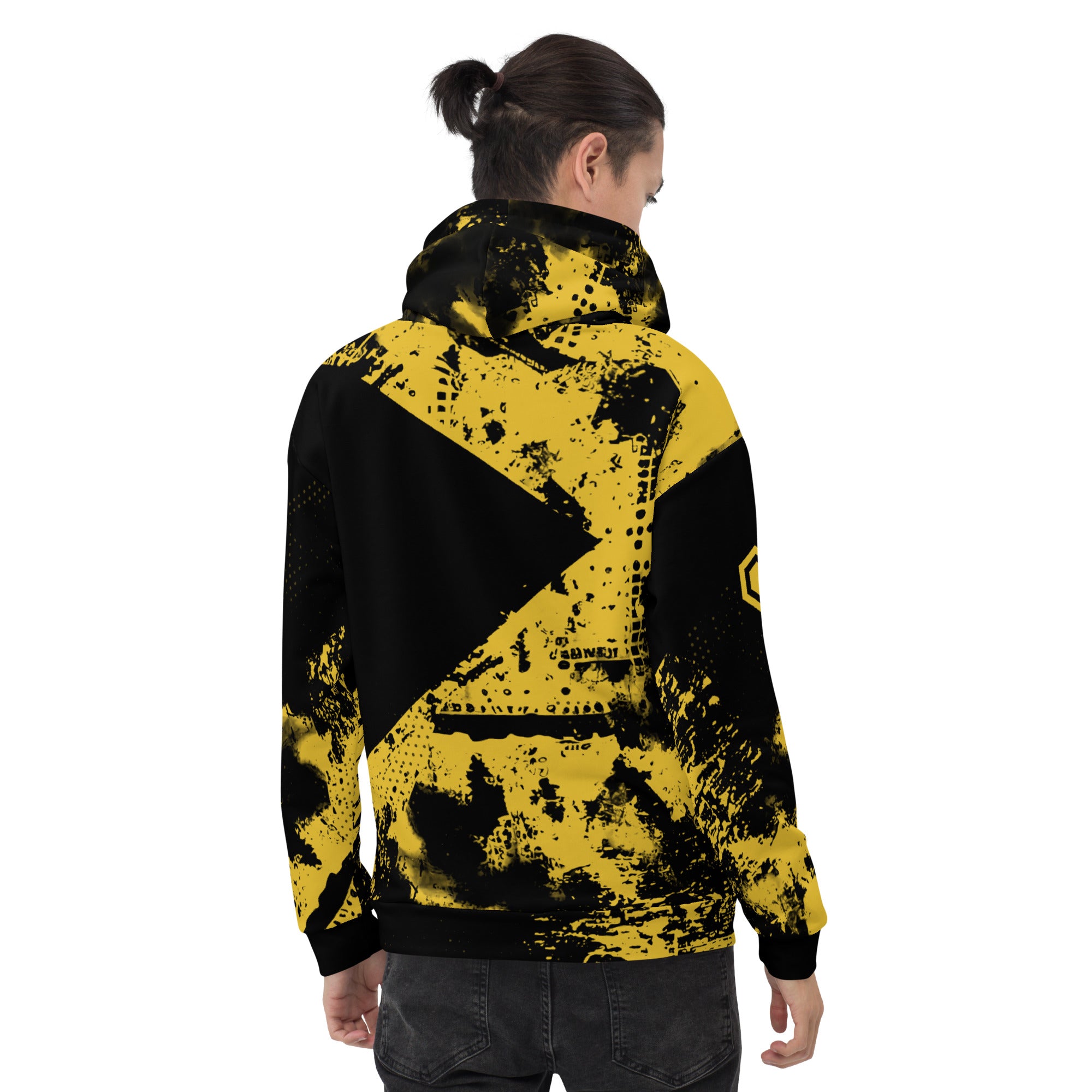 Yellow-Black Mash Unisex Hoodie