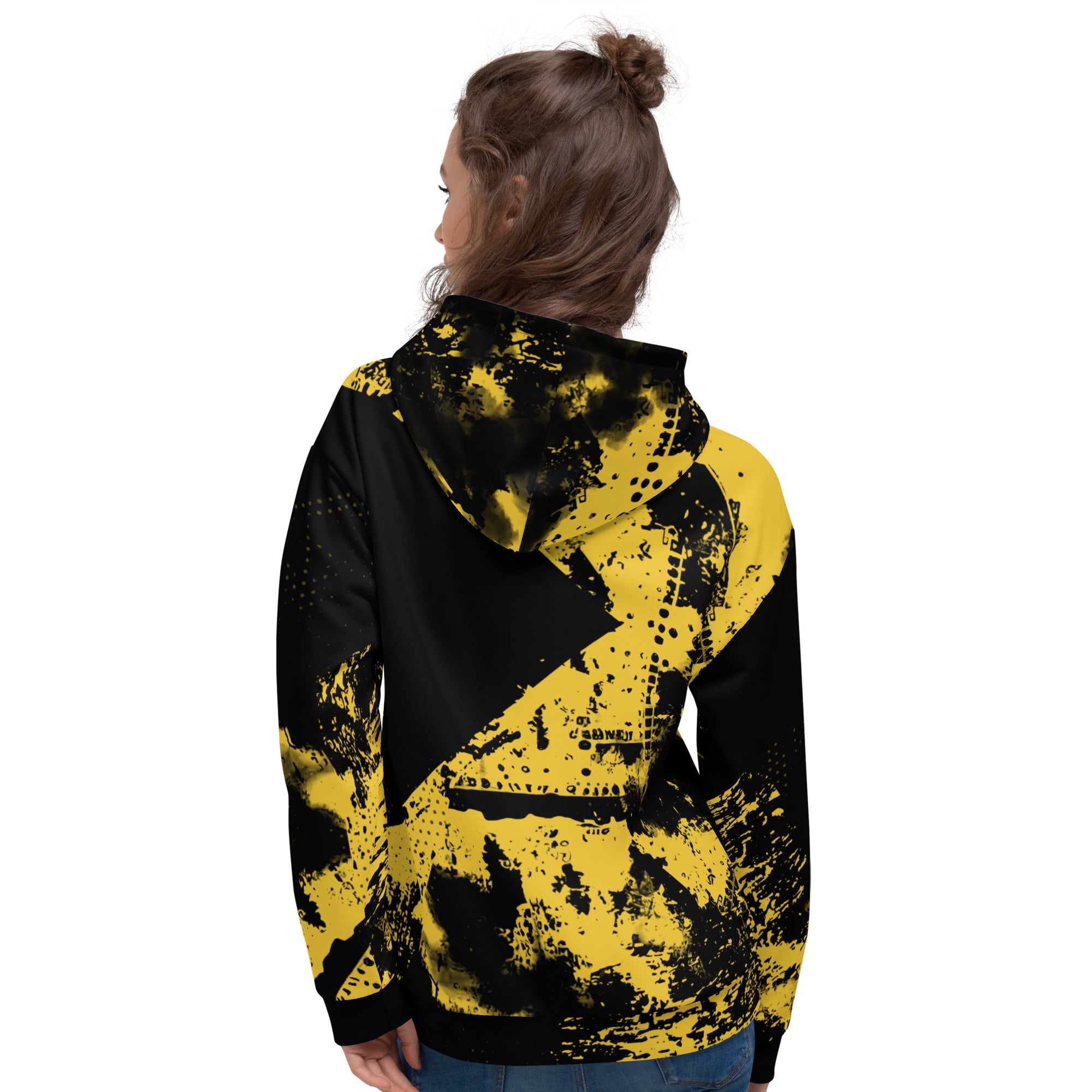 Yellow-Black Mash Unisex Hoodie