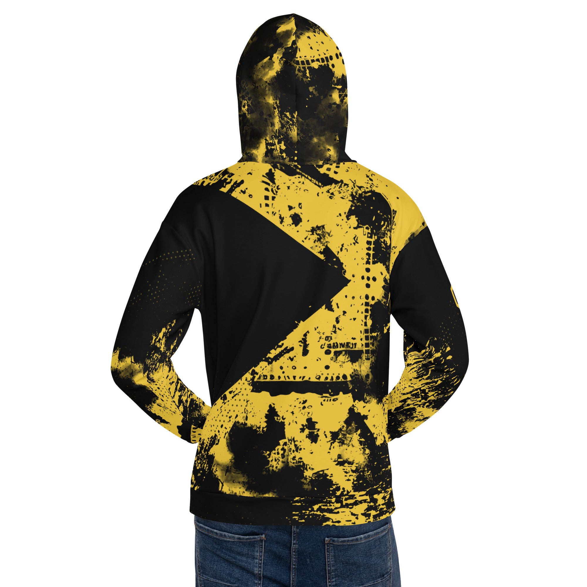 Yellow-Black Mash Unisex Hoodie