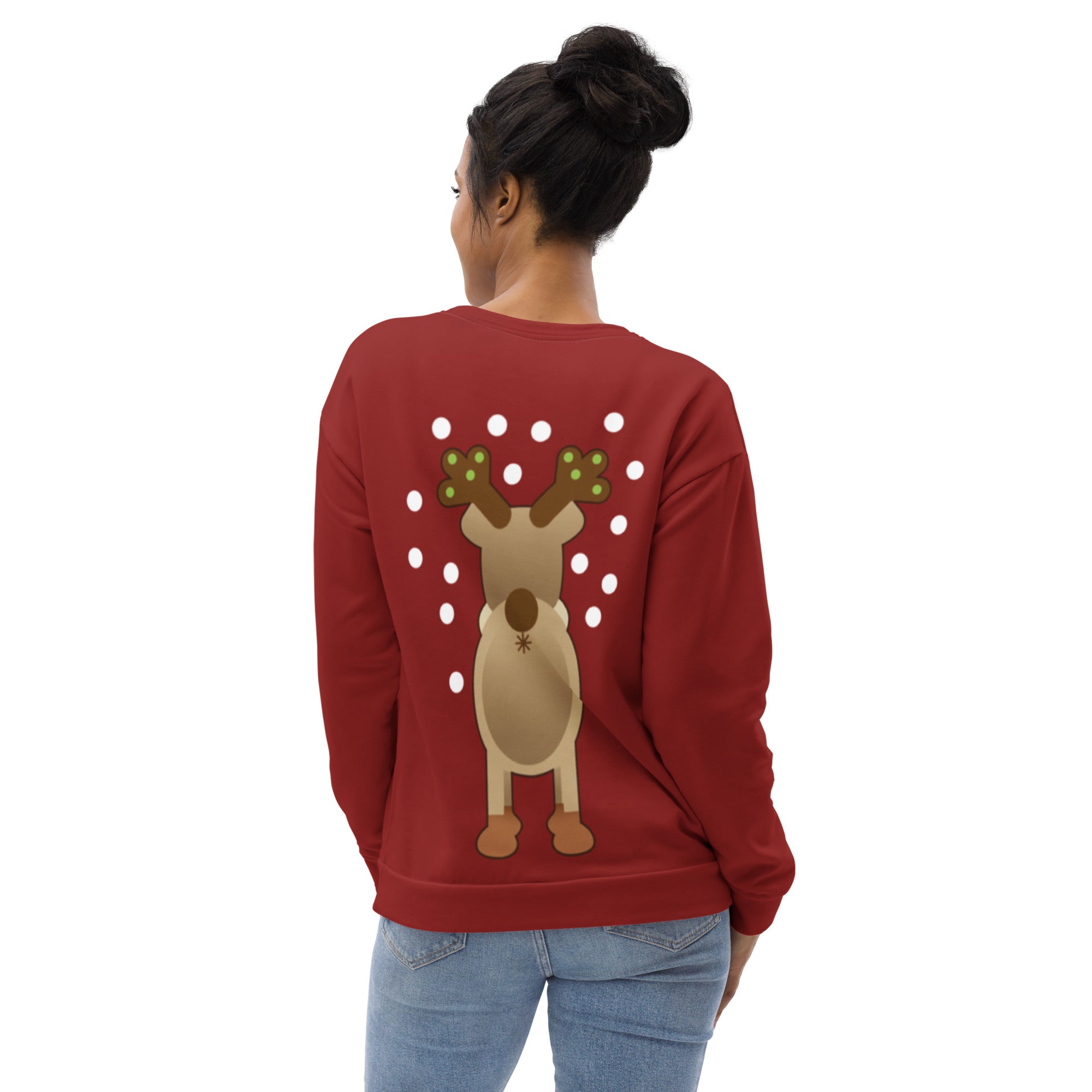 Red Reindeer Glow Unisex Sweater