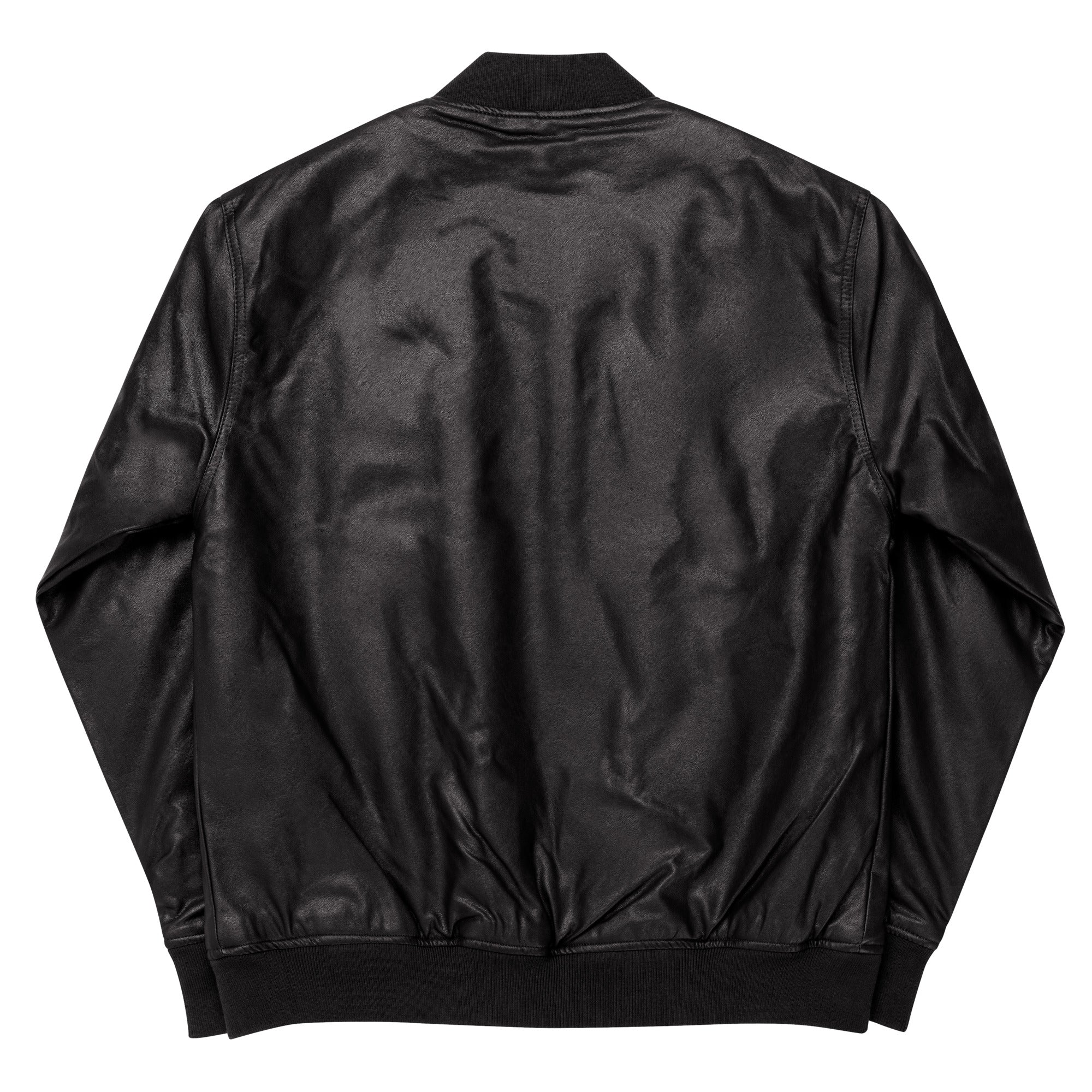 Global Elite Faux Leather Bomber Jacket