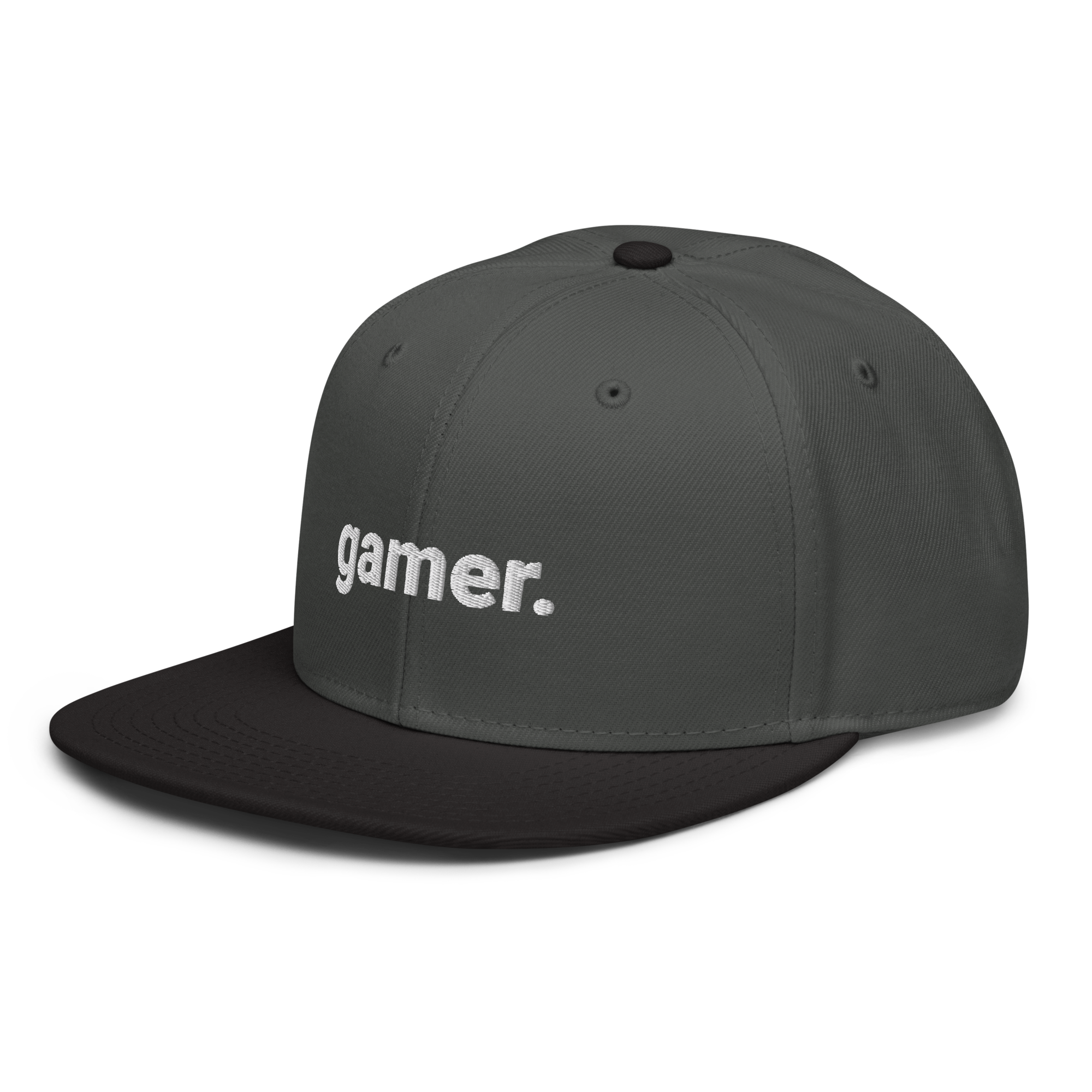 gamer. Snapback-Cap (bestickt)