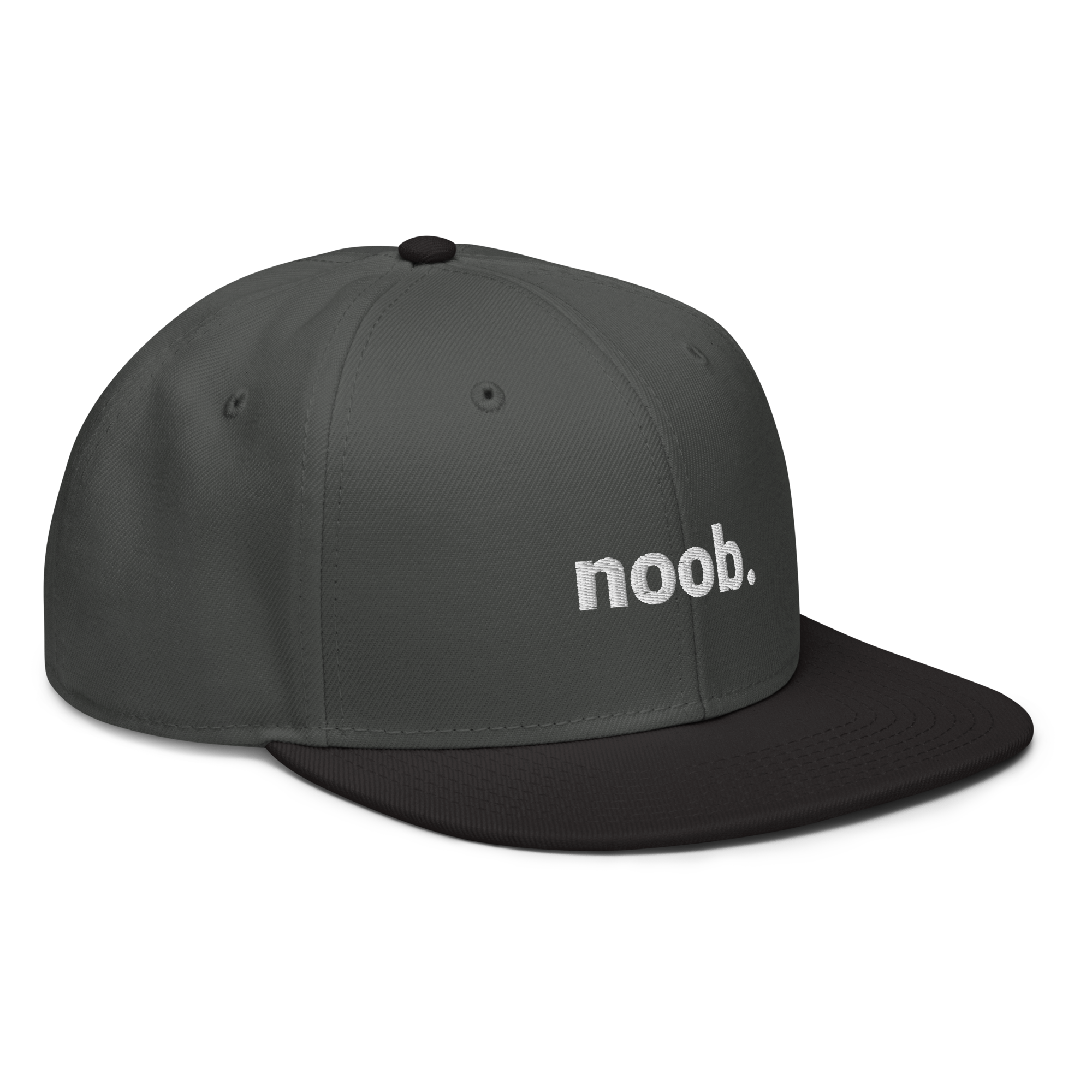 noob. Snapback-Cap (bestickt)