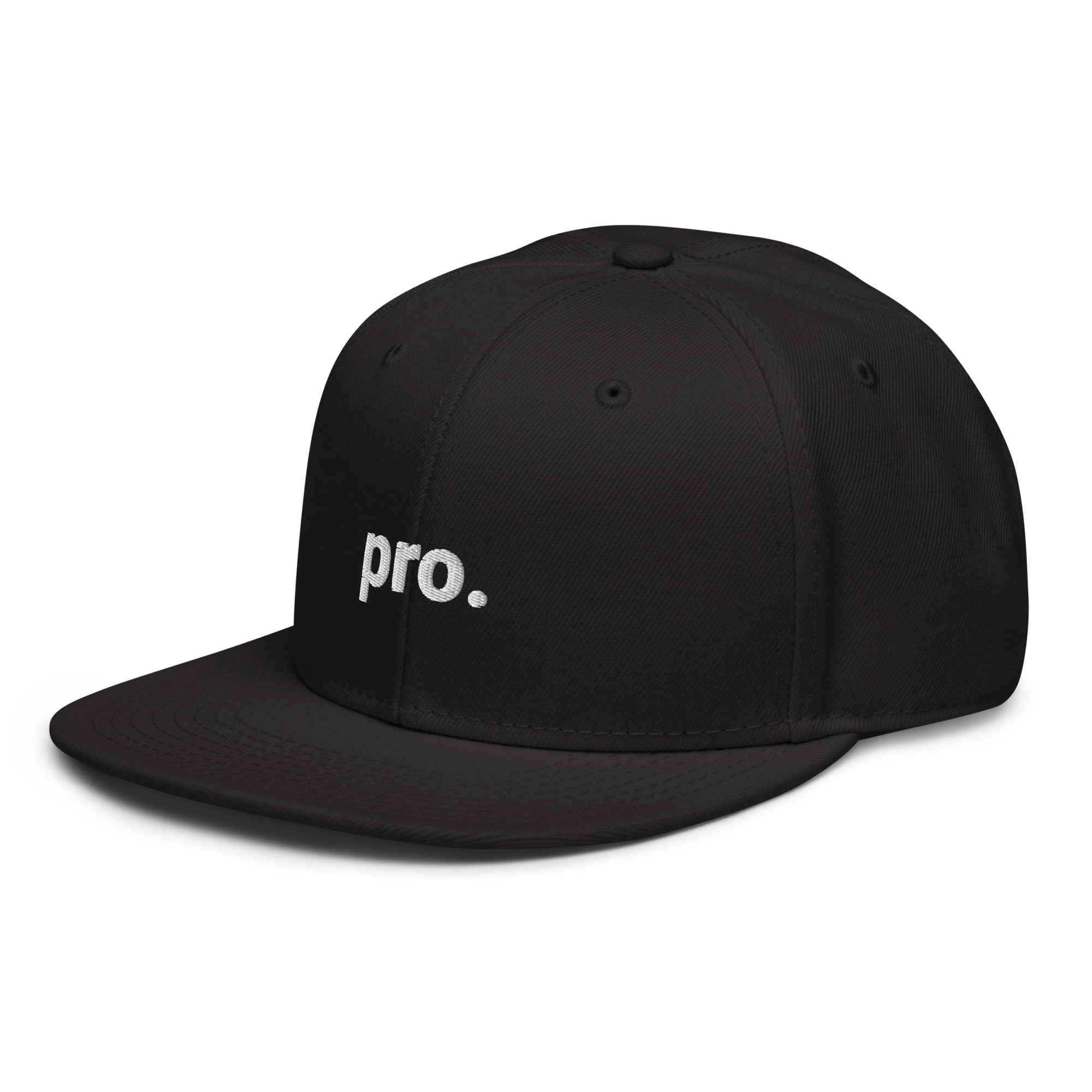 pro. Snapback-Cap (bestickt)