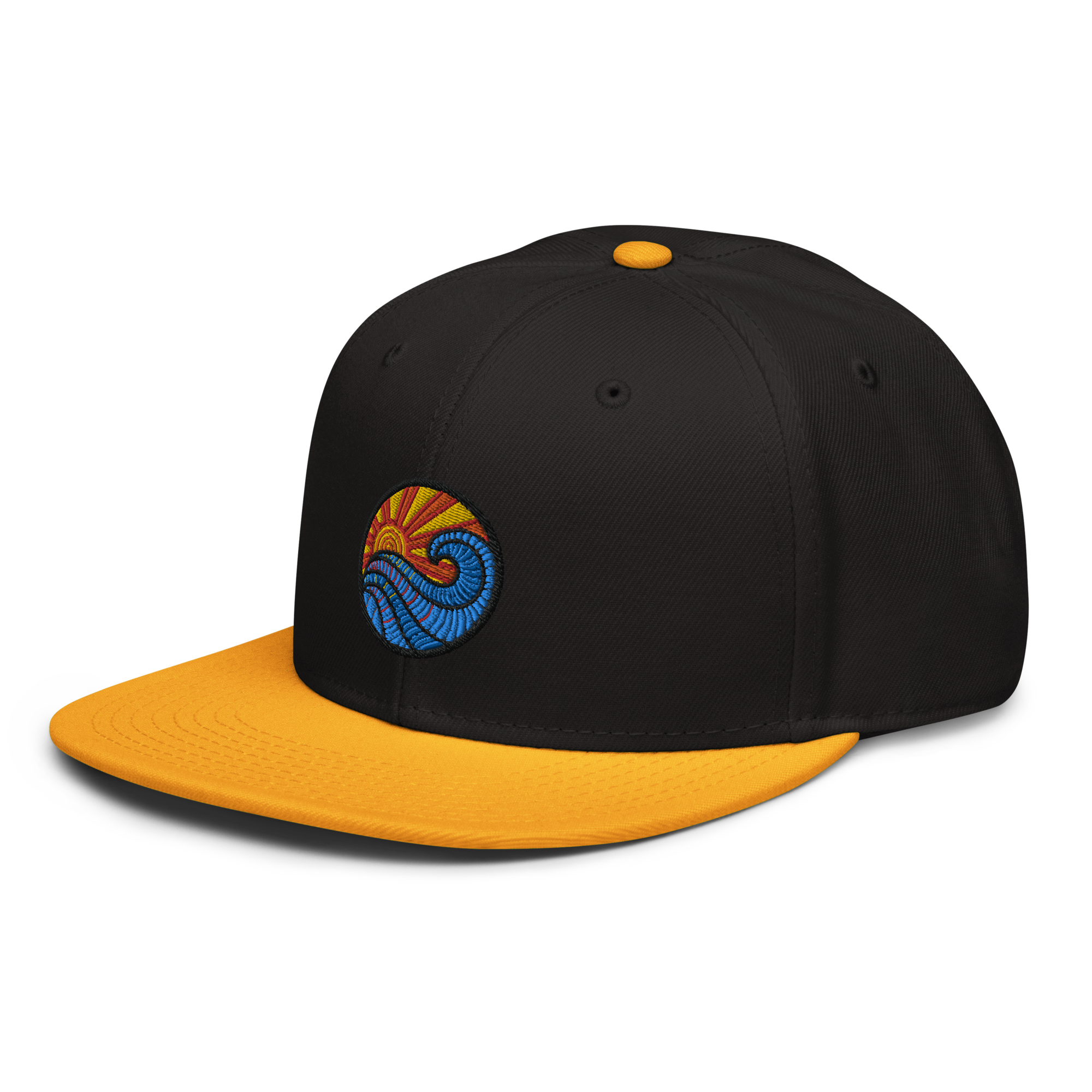 Sunset Wave Snapback-Cap (bestickt)