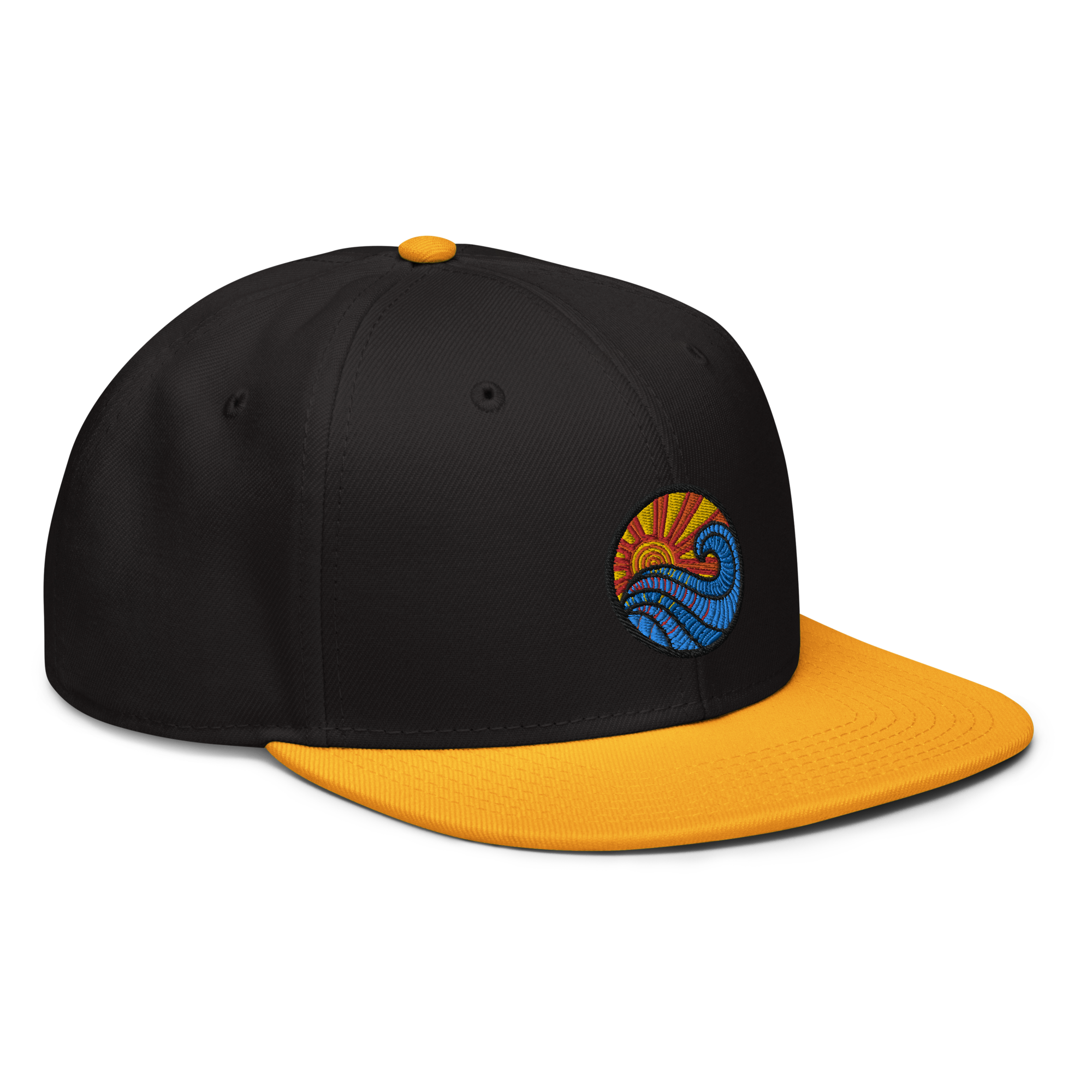 Sunset Wave Snapback-Cap (bestickt)