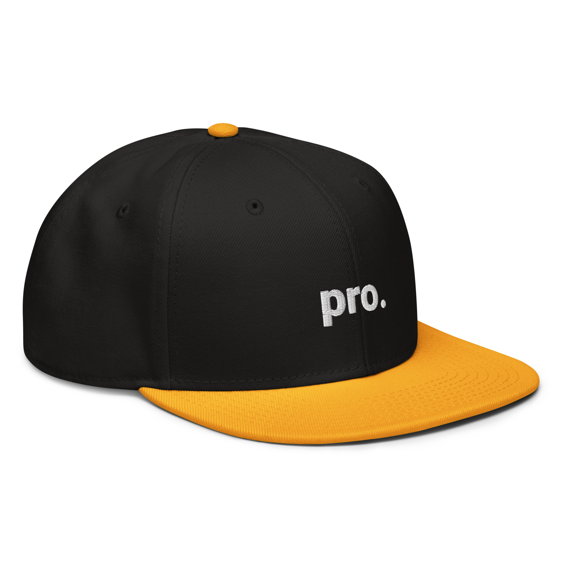 pro. Snapback-Cap (bestickt)