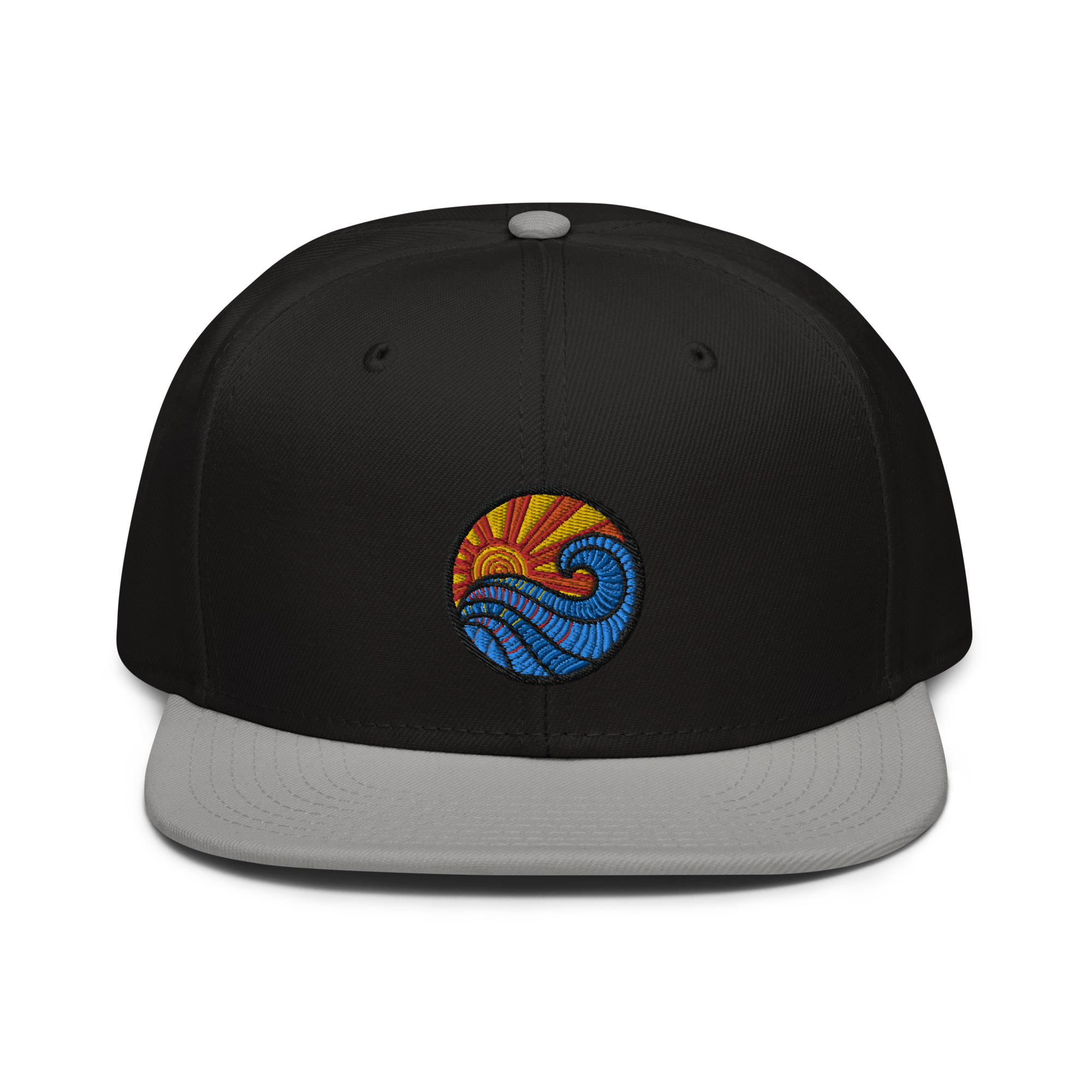 Sunset Wave Snapback-Cap (bestickt)