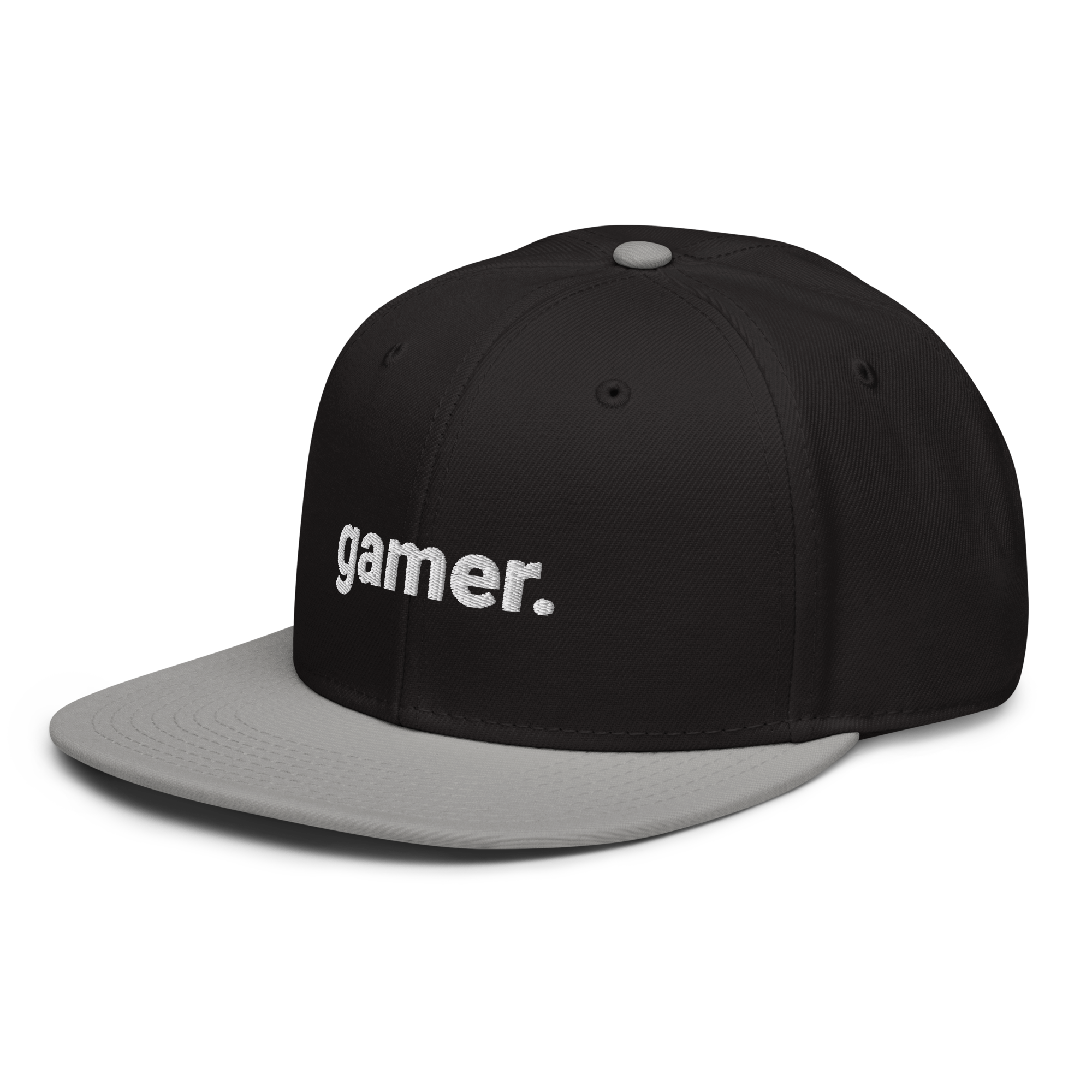 gamer. Snapback-Cap (bestickt)