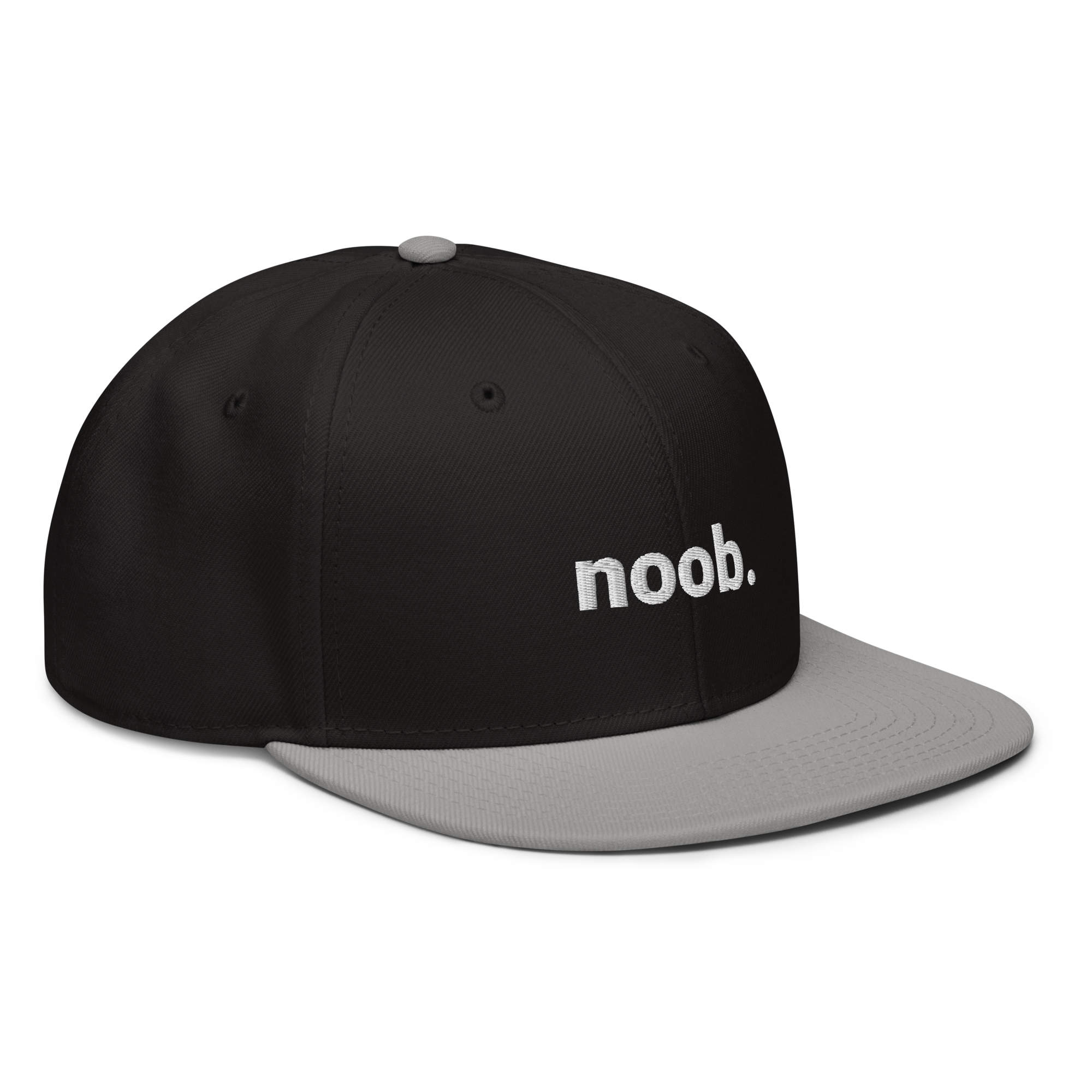 noob. Snapback-Cap (bestickt)