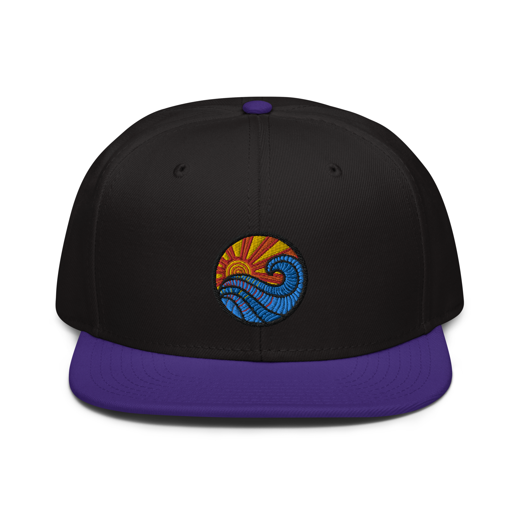 Sunset Wave Snapback-Cap (bestickt)