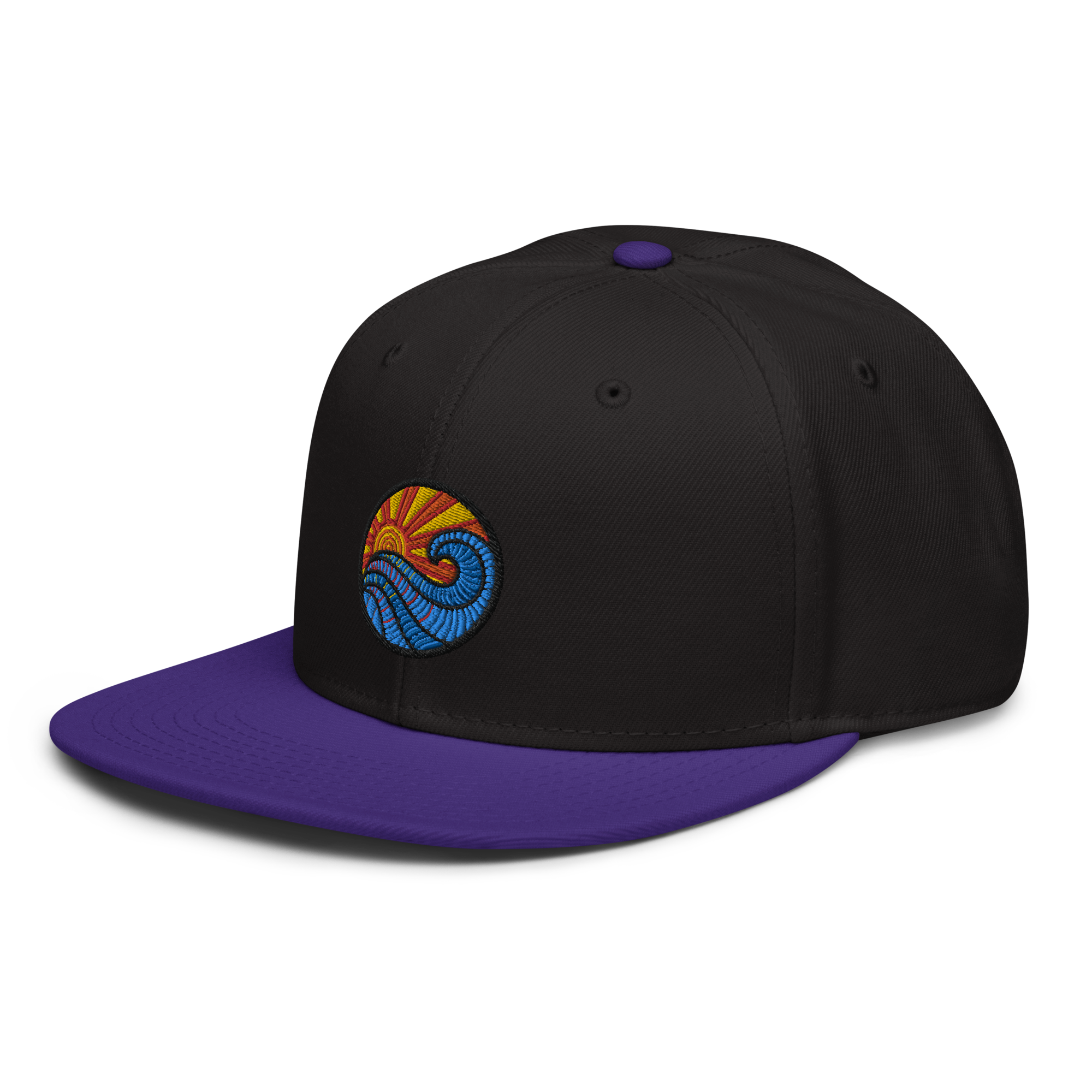 Sunset Wave Snapback-Cap (bestickt)