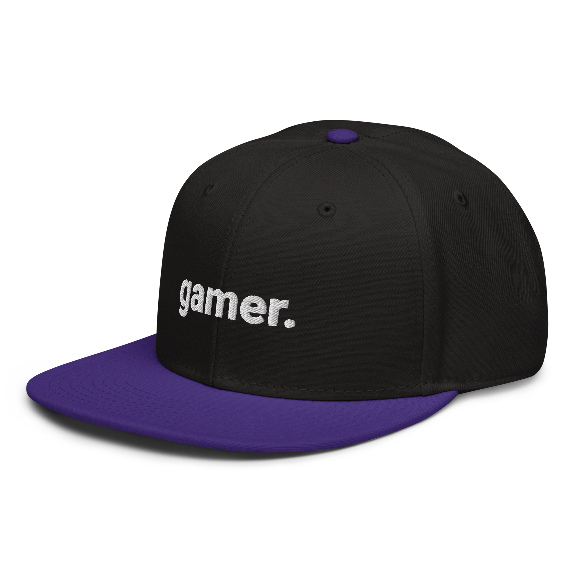 gamer. Snapback-Cap (bestickt)