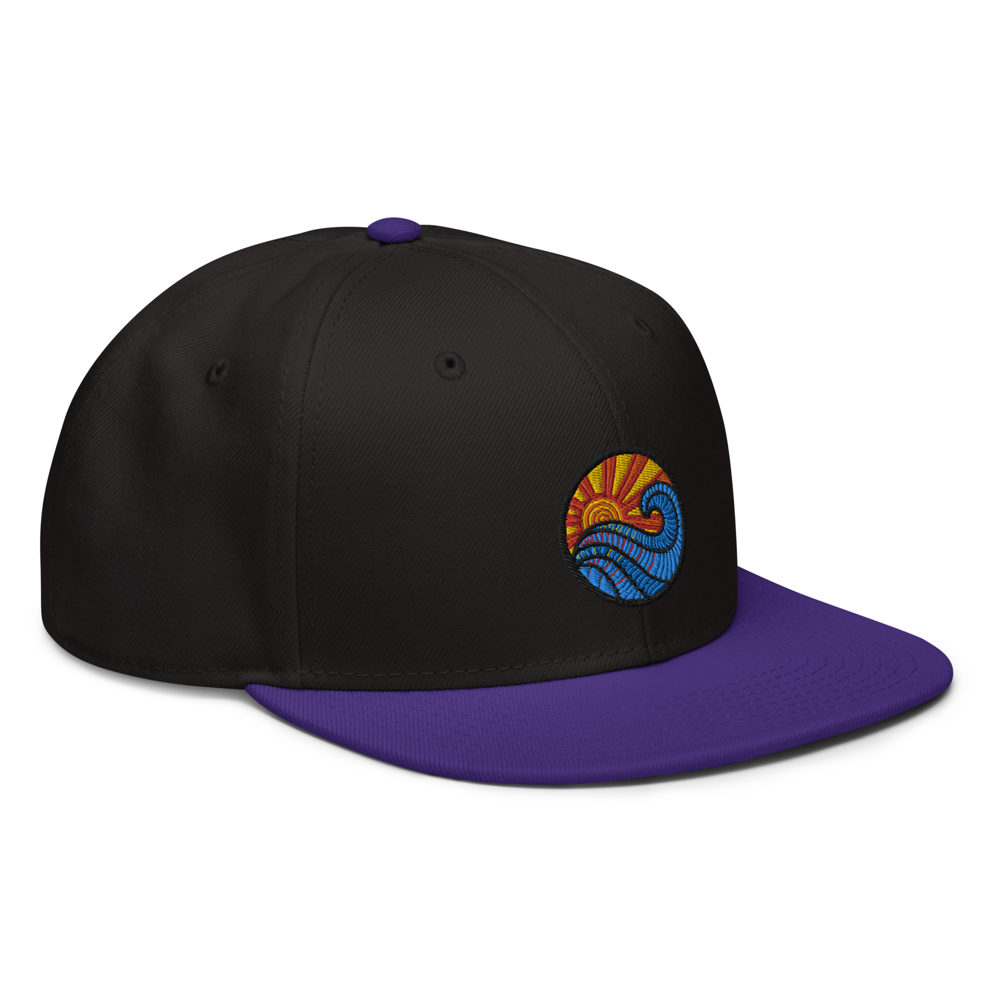 Sunset Wave Snapback-Cap (bestickt)