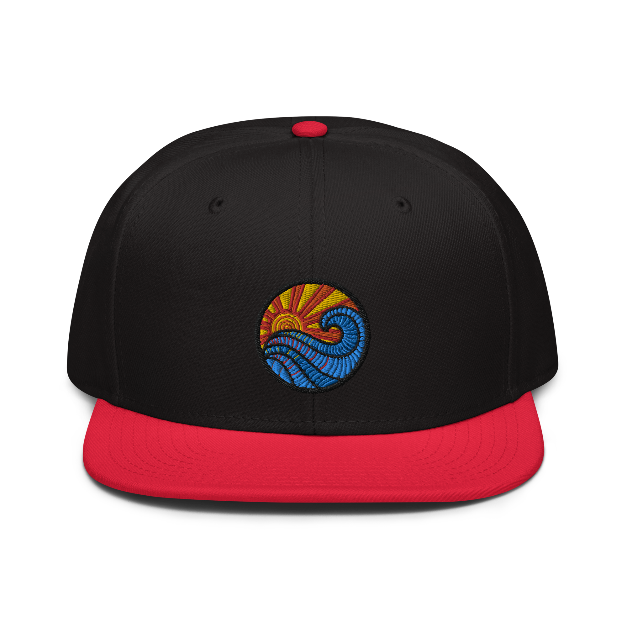 Sunset Wave Snapback-Cap (bestickt)