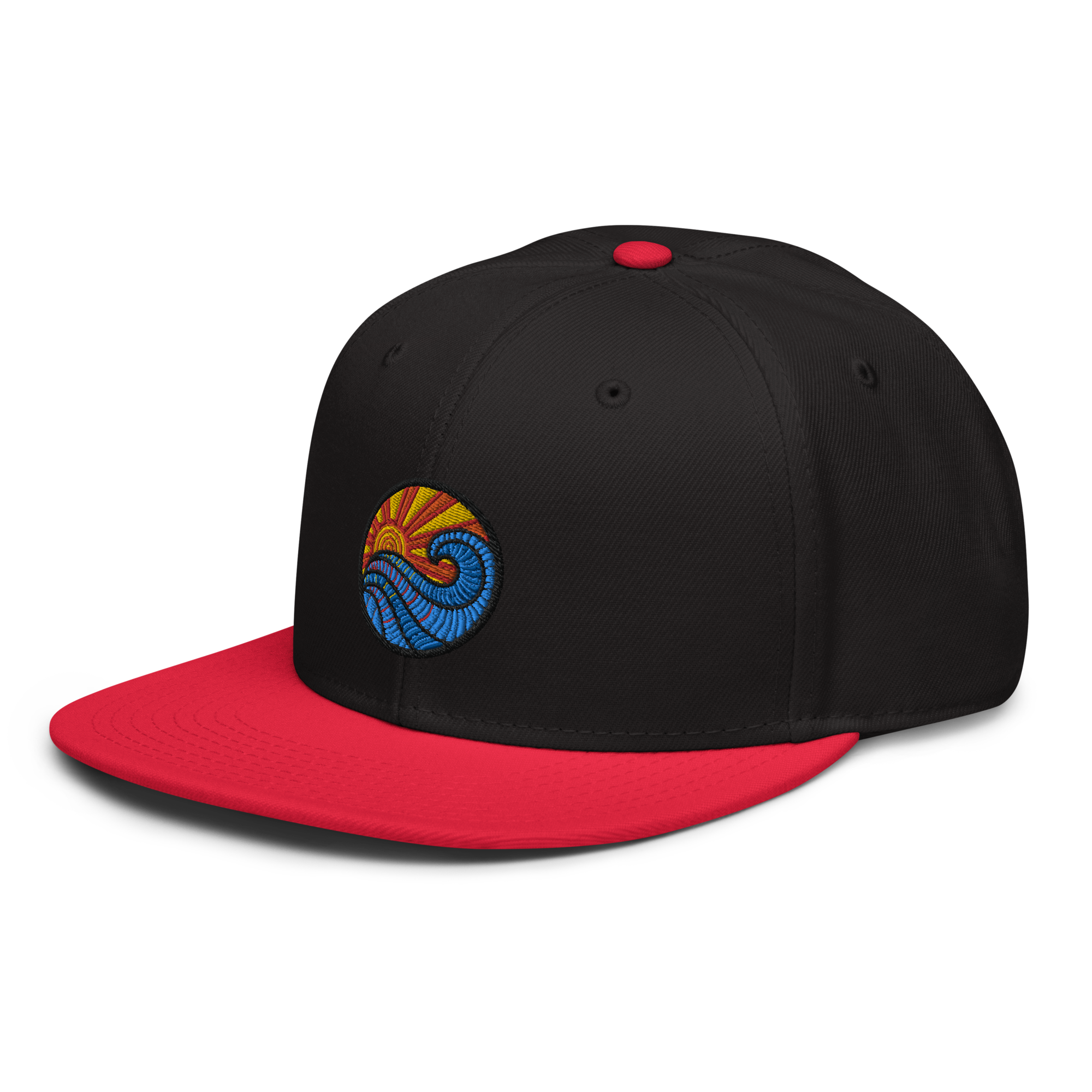 Sunset Wave Snapback-Cap (bestickt)