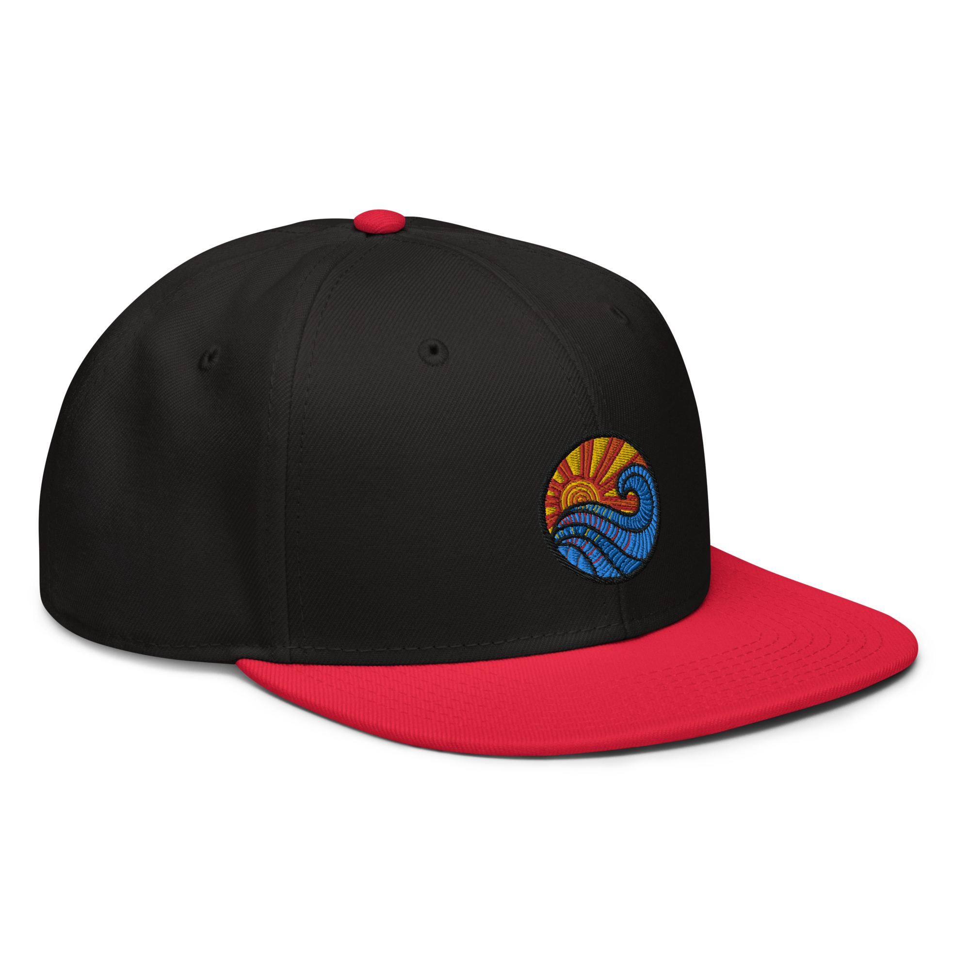 Sunset Wave Snapback-Cap (bestickt)